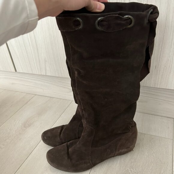 Brown Suede Boots - Picture 1 of 5